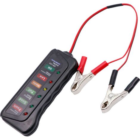 Testeur Digital de Batterie et alternateur de 12 V - 6 voyants LED - Testeur Multifonction pour Auto et Moto, Versailles (1/5)