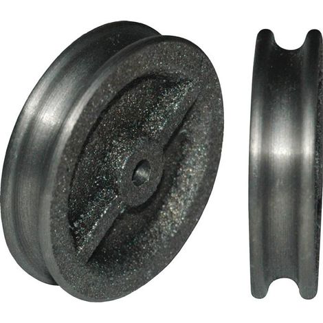 HBS-BETZ Roulette à oiseaux 470 Fonte grise D.40mm Trgf.max.18kg Rainure 6mm - 63159 (1/3)