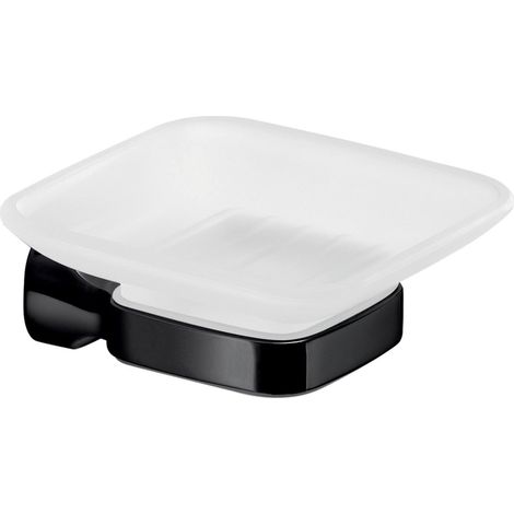 Portasapone da muro in acciaio inox e Cromall ST11 Gedy serie STELVIO Nero Opaco (1/2)