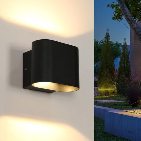 COMELY Applique Murale Moderne Intérieur/Extérieur, Noir, 14W, IP65 Étanche, Orientable à 350°, Lumière Blanc Chaud 3000K, Pour Terrasse, Entrée, Jardin, Garage (1/5)