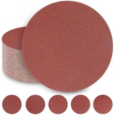 Sanding Discs 180 mm 10 x 60/80/120/240/320 Grit 180 mm, XU, Abrasive Discs for Drywall Sander Giraffe Sander (50 Discs) - (1/4)