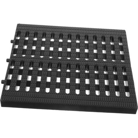 Grille de drainage en plastique noir 24 8 x 29 8 x 2 5 cm (1/5)