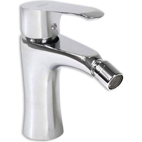 Rubinetto per bidet da bagno moderno miscelatore monocomando orientabile monoforo in ottone cromato (1/5)