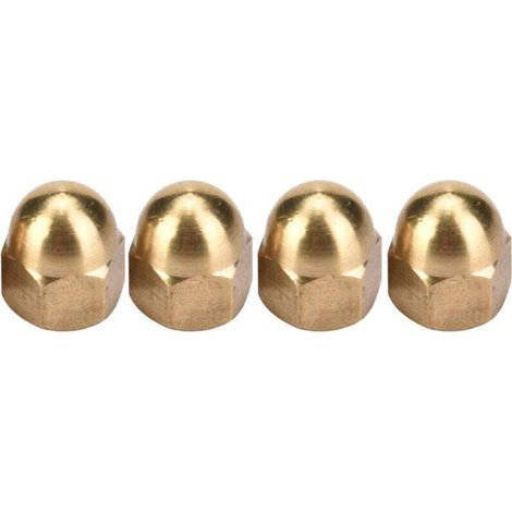 Kit di dadi a cappello in ottone, testa a cupola, set di dadi esagonali, elementi di fissaggio per veicoli (M6, 20 pezzi) (1/4)