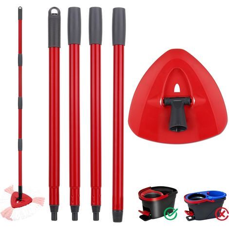 Set Rotating Mop Head and Adjustable Handle Compatible with Vileda Turbo Smart Easywring for Floor Cleaning (1/5)