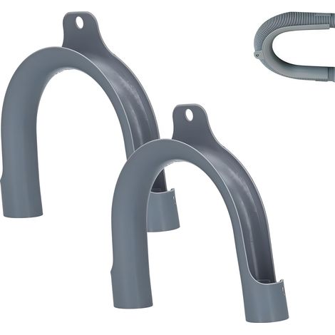 2 pièces Support Tuyau Vidange Machine a Laver en Forme de U,Coudes de Fixation universels en Forme de U en Plastique,Adaptateur Universel,pour Machine à Laver et Lave-Vaisselle (1/5)