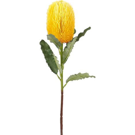 Fleur artificielle de Banksia, Simulation innovante, fleurs légères de luxe, décorations pour la maison, salon, htel, jaune (1/5)