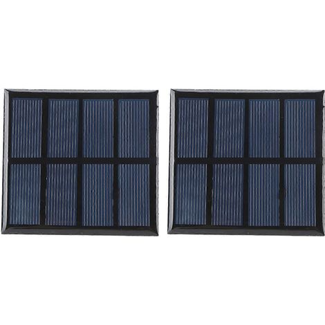 Lot de 2 panneaux solaires 0,9 W 2 V, panneaux solaires professionnels en polysilicium haute efficacité pour éclairage de secours et éclairage publicitaire. (1/5)