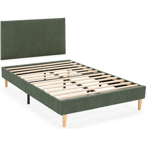 Base imbottita + testiera Bari 90x190 cm colore Verde