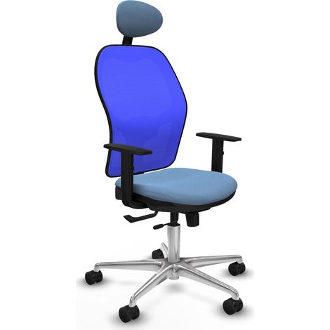 Sedia da ufficio piqueras y crespo Jorquera azzurro cielo rete (1/2)