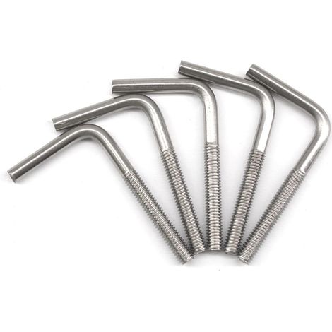 [JAMAIS UTILISÉ](Lot de 30) M4x33mm boulons d'ancrage en forme de L en acier inoxydable 304 à angle droit longs et carrés (1/5)