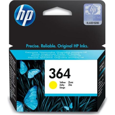 HP 364 Cartouche d'encre jaune authentique (CB320EE) pour HP DeskJet 3070A et HP Photosmart 5525/6525 (1/5)