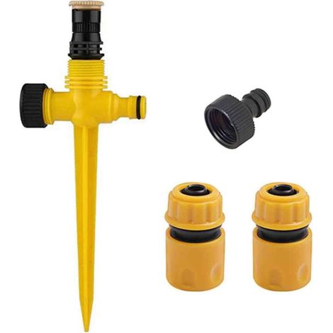 Lot de 3 arroseurs jardin 360° rotatifs, arrosage auto, pulvérisateur d'irrigation réglable pour jardin. (1/4)