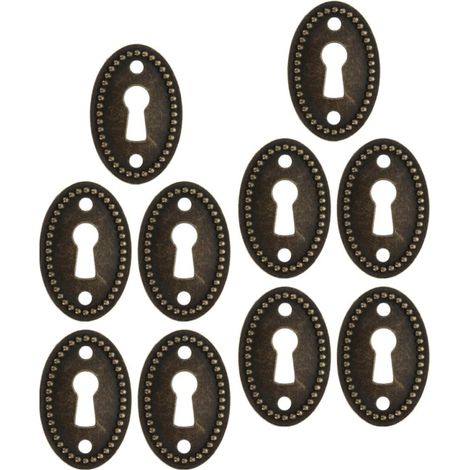 Lot de 12 plaques décoratives ovales vintage pour serrure, 35 x (1/5)