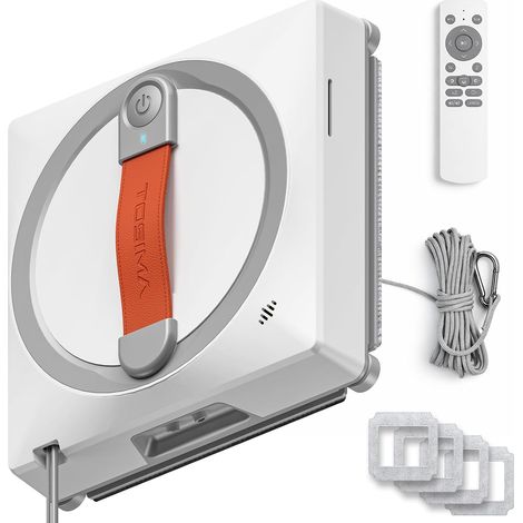 Robot Laveur de Vitre WA9C Pro, Nettoyeur Vitre Automatique avec 4 Buses de Pulvérisation, 6 Modes de Nettoyage avec Planification Intelligente, Aspiration Extra-Forte (1/5)