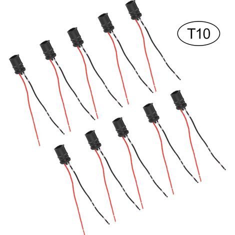 Lot de 10 supports de douille connecteurs mâles souples pour ampoule voiture et vélo (1/5)