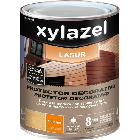 Lasur decorativo al agua satinado castaño 750 ml