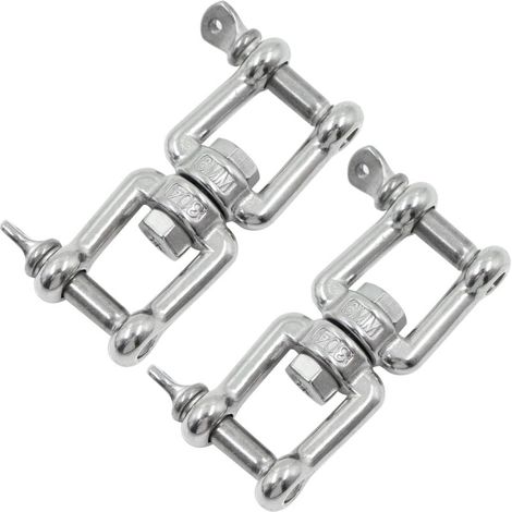 Anneau de suspension pivotant Ulisem - Mâchoires en acier inoxydable 304, entièrement pivotantes pour chaise suspendue, balançoire, sac de frappe, yoga, meubles suspendus et plus encore - Lot de 2 (1/4)