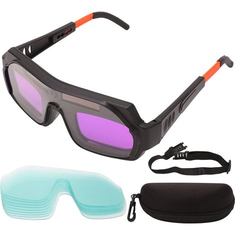 Lunettes de soudage à assombrissement automatique, large plage de teinte, pour le soudage de masse et le brasage. (1/5)