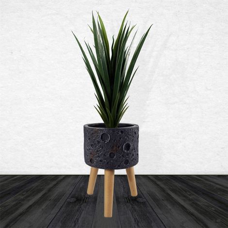 Moon Black Planter with Stand (1/4)