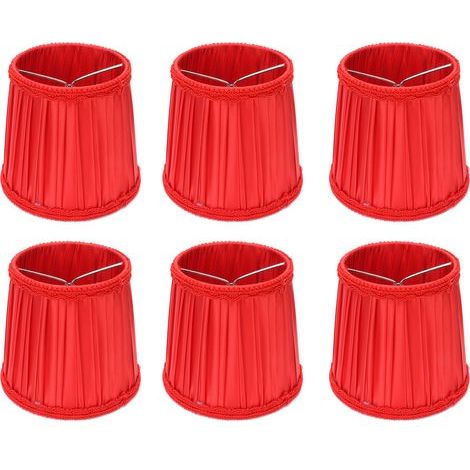 6 abat-jour modernes style européen en tissu pour lustre plafonnier E14 (1/5)
