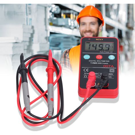 HW007A Multimètre numérique de poche avec une plage de 2V-600V, doté d'un affichage numérique, d'un fonctionnement intelligent et d'une protection anti-brûlure. (1/5)