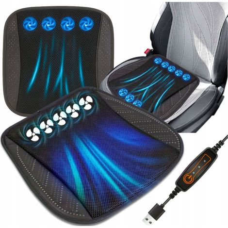 Tapis de refroidissement ventilé pour siège auto avec ventilateurs USB