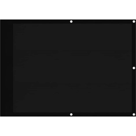 Écran de balcon noir 75x700 cm 100% polyester oxford (1/5)