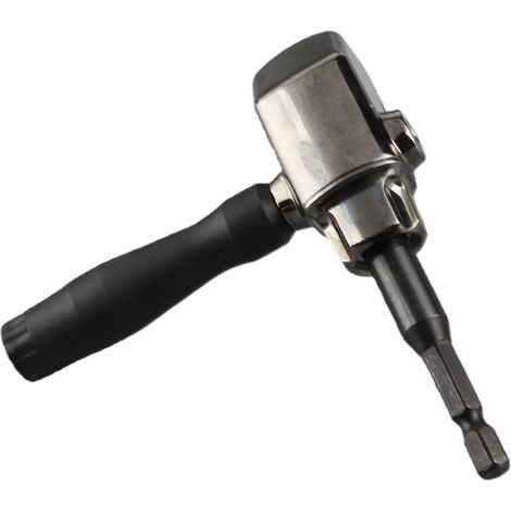 Adaptateur de tournevis à angle droit en alliage d'aluminium, embout de vissage à 90 degrés avec poignée en ABS pour perceuses et outils électriques (1/5)