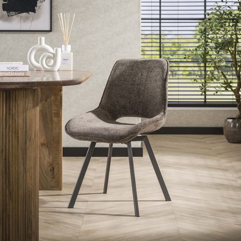 4er Set Esszimmerstühle Riviera Rich Taupe drehbar