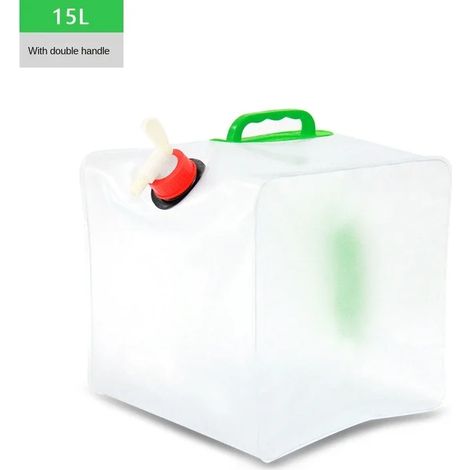 Sac à eau pliable 10L/20L pour activités de plein air, grande capacité, seau en plastique, accessoires de camping-AquaForge (1/5)
