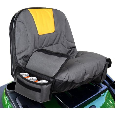 Sollbry Funda para asiento de cortacésped Funda impermeable para asiento de cortacésped con bolsillo lateral para bebidas, funda para tractores cortacésped y cortacésped. (1/5)