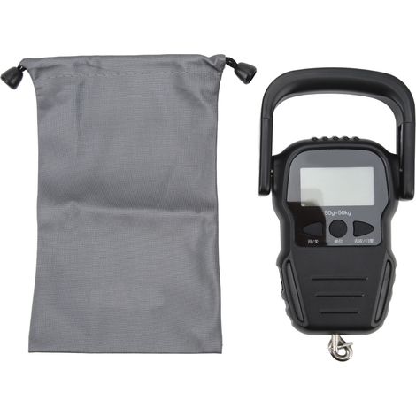 Balance numérique suspendue 50 kg en ABS et acier, pèse-bagage portable LCD pour voyage, shopping et pêche (1/5)