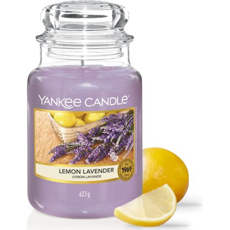 bougie parfumée Citron Lavande Format jarre Bougie longue durée jusqu’à 150 heures de combustion Cadeau parfait pour femme (1/5)