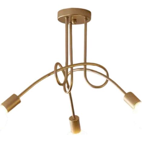 Plafonnier minimaliste moderne, lampe créative pour chambre ou salon, lampe de couloir, lampe en fer forgé pour restaurant ou salon de thé. (1/5)