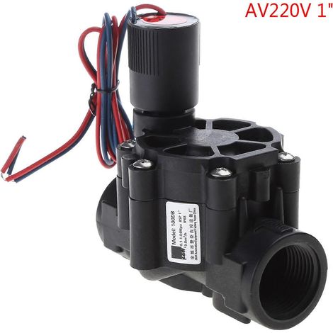 Électrovanne normalement fermée 3/4" 1" pour vanne 220 V/24 V en nylon pour vanne d'eau, dimensions 112 x 82 x 120 mm