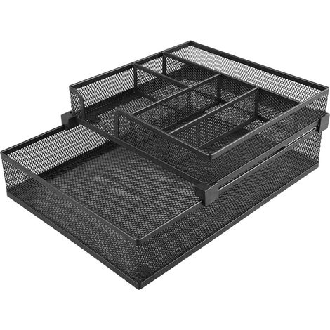 2-stöckige Papierablage, doppellagige Papierablage aus Metallgitter, abnehmbare Mehrzweck-Papierablage für Büro und Klassenzimmer (1/5)