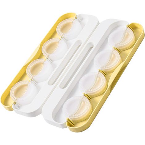 Kompakte PP-Ravioliform mit ergonomischem Griff, platzsparend, Anleitung für die Küche, Gelb (1/5)
