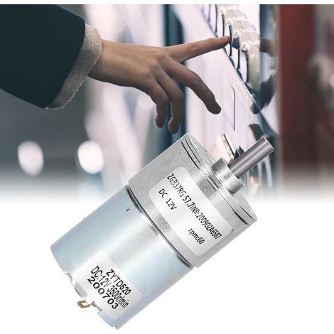 ZGB37RG 60R-12V DC 12V Getriebemotor, drehmomentstarker Mikrountersetzungs-Elektromotor, exzentrische Abtriebswelle, Getriebe mit 37 mm Durchmesser. (1/5)