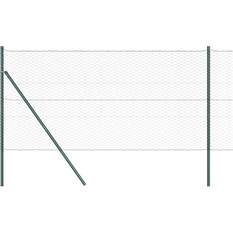 Maison Exclusive - Bodenmontierter Sechseckzaun 100 x 1 m PVC-bes (1/5)