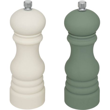 Set di 2 macina spezie Sensia da 14,5 cm, bianco/verde (1/5)
