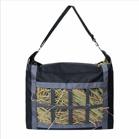 Sac à foin pour chevaux, sac d'alimentation pour chevaux de grande capacité en tissu Oxford 600D, sac de stockage de foin avec sangle réglable, sacs de foin à alimentation lente