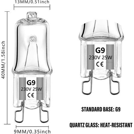 G9 25W Dimmable Halogen Bulb, Warm White, 230V, for Oven and Microwave (1/5)