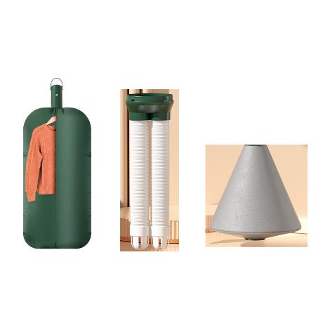 Sèche-Linge Portable, Sèche-Linge de Voyage avec Petit Sac de Séchage, Sèche-Linge Chauffant électrique Mini Sèche-Linge Machine à Séchage，220V，vert (1/5)