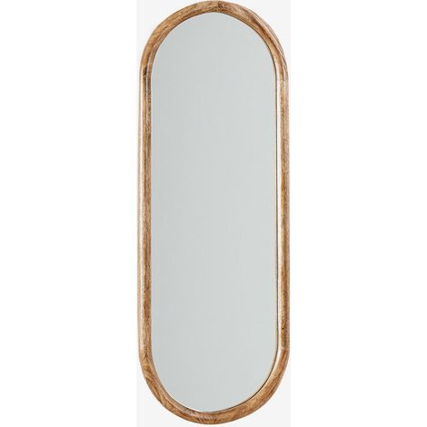 Espejo de pared ovalado en madera de mango Munya SKLUM         30 x 80 cm