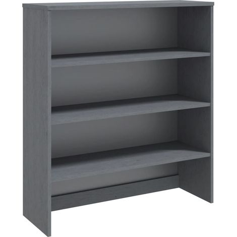 vidaXL Piano Credenza HAMAR Grigio Scuro 90x30x100 cm Legno di Pino (1/5)