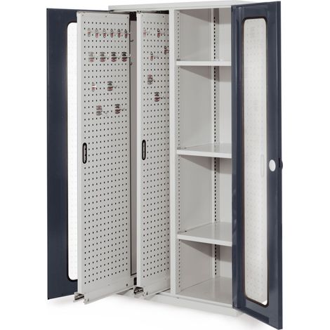 Kappes ®RasterPlan Vertikalschränke 1950x1000x600mm Modell 80 Sichtfenstertüren anthrazitgrau