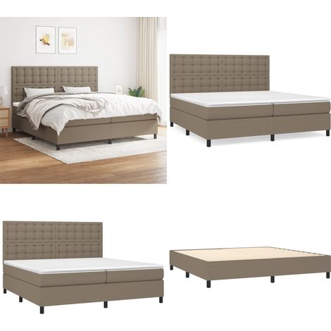 Boxspringbett mit Matratze Taupe 200x200 cm Stoff - Boxspringbett - Doppelbett - Bettenrahmen - Matratze - Tapete - Home & Living (1/5)