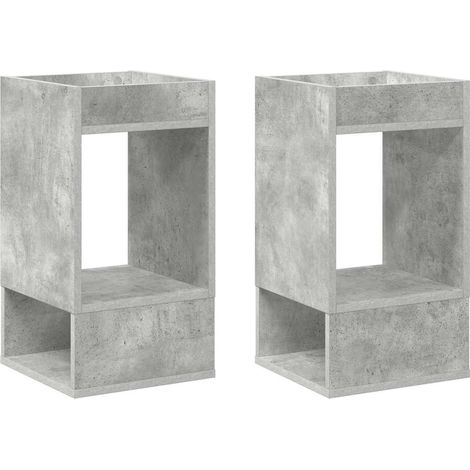 Maison Exclusive - Beistelltisch 2 pcs Beton Grau 30 x 30 x 56 cm