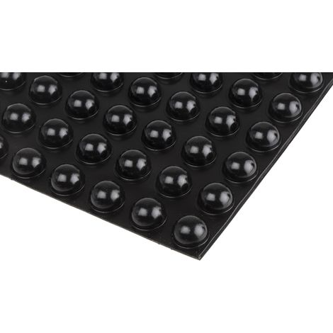 Butée adhésive Adhésif RS PRO Hémisphérique 17.8mm en PUR ( Prix pour Sachet de 49 )